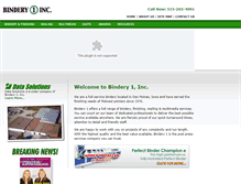 Tablet Screenshot of bindery1.com